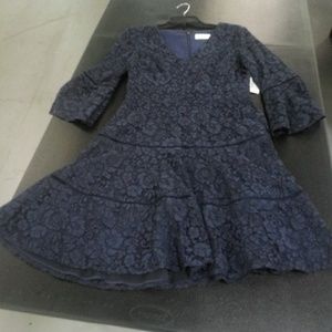 New lace half sleeve dress